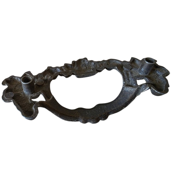 Vintage Antique Style French Provencial Floral Patterned Metal Drawer Handle 1 - Picture 2 of 2
